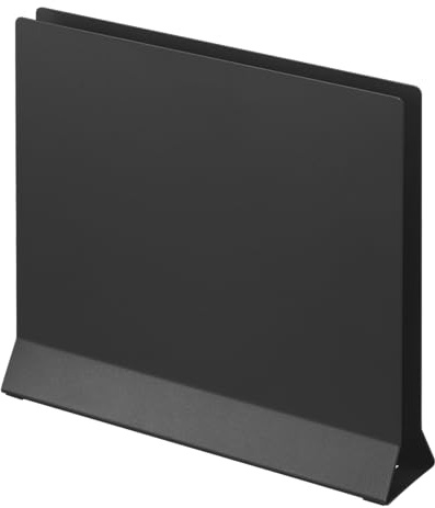 YAMAZAKI 2000 Tischset Ständer, Schwarz, ca.B11,8 x T2,6 x H10,4 cm (30 x 6,5 x 26,5 cm), Turm Platzset Aufbewahrung, Tablett Aufbewahrung, Rund kompatibel
