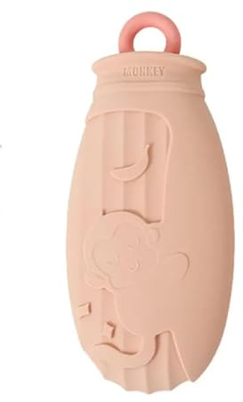 KIVIQ Winter-Wärmflasche aus Silikon, tragbar, Cartoon-Tier-Wärmflasche, weiche Strickjacke, Wärmflasche für zu Hause