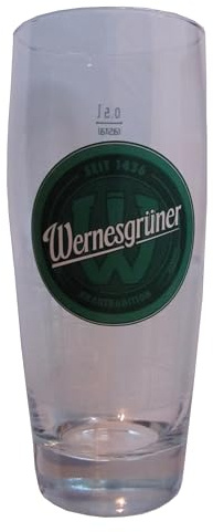 Wernesgrüner Brauerei - Willybecher - Bierglas - Glas 0,5 l.