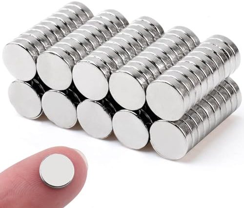 100 Stück Magnete, Magnete Stark Neodym Magnet Extra Stark Kühlschrankmagnete, 8x2mm Round Magneten für Kleine Magneten Starker Halt für Whiteboard Magnet e, Bildung, Forschung