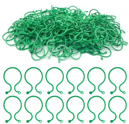 WBZOWRB 200 Piezas Clips De Soporte Para Plantas, Pinzas Para Plantas De Jardín, Pinzas De Plástico Para Soporte De Plantas Clips Para Invernaderos Jardinería Escalada,Bambú,Tomate,Hortalizas,Flor