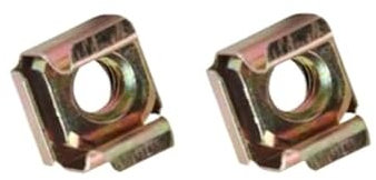 Tuercas enjauladas, marco abierto, 20 piezas M5 Tuercas flotantes for gabinetes enjaulados Tuercas de hierro Color zinc