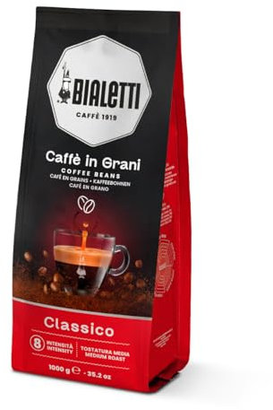 Bialetti Ground Espresso – Classico Roast, Compatible with Bean-to-Cup & Espresso Machines, Rich Italian Flavor (1000g Pack)