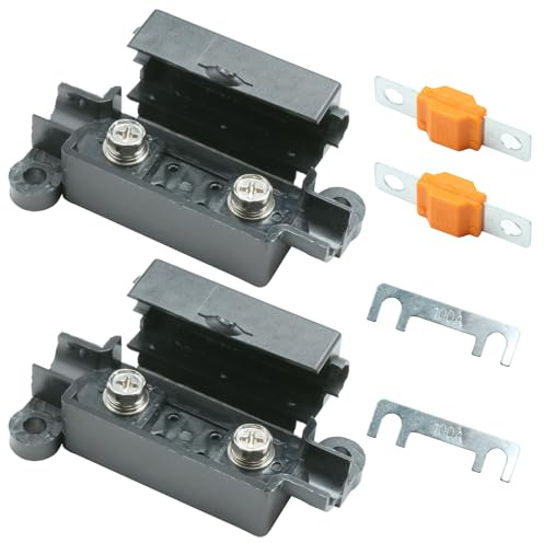 2-Pack Midi Fuse Holders with 2 PCS 30Amp Midi ANS Fuses, Car Fuse Box Lasting Safe Strip Link ANS-H2 High Current Bolt-on Holders for Cars Trucks Agricultural Machinery Buses and Caravans