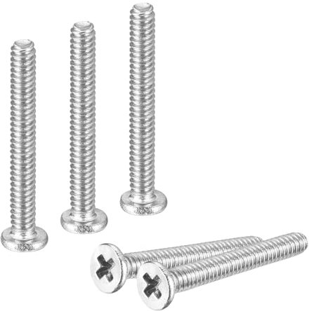 sourcing map M1.6-0.35 x 12 mm 20 viti a testa rotonda piatta in acciaio inossidabile 304 Phillips Drive Viti di fissaggio hardware per il collegamento di mobili