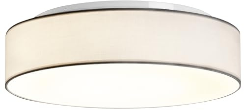 Zedelmaier Deckenlampe LED Deckenleuchte rund lampe decke Ø50cm E27x3/40W | Stoff lampenschirm für Wohnzimmer,Schlafzimmer,kinderzimmer,Flur,Schlafzimmerlampe,LED geeignet,Ø50xH13cm,ohne Leuchtmittel