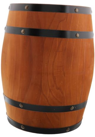 Hemobllo Holzfass-dekoration Für Bar Bierfass-dekor Aus Holz Kleine Holzfass-dekoration Weinfass-ornament Dekoratives Bierfass Halbes Weinfass Holz-rundfass Weinfass Für Bar Holzfass-dekor