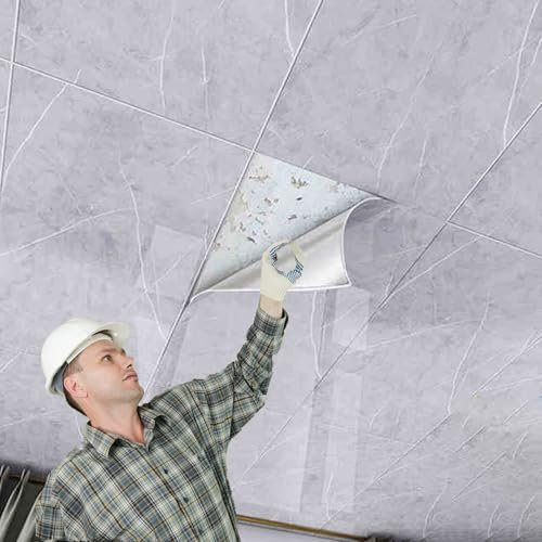 Deckenpaneele deckenplatten Selbstklebende Deckenpaneele, Große Fliesen – Abdeckung Für Alte Decken, Rückseite Für Aufkleben Für Problemlose Installation – Abgehängte Deckenfliesen(20 pcs)