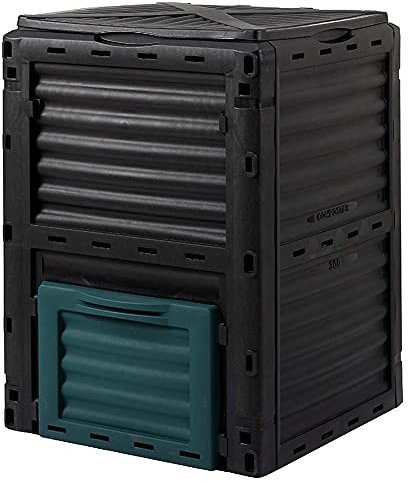 300 Litre Garden Compost Bin Composter Waste Bin Eco Compost Converter Recycling Soil Outdoor Storage Waste Grass Composting Box