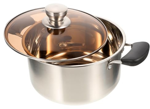 KICHOUSE Pentola in Acciaio Inossidabile Per Cucinare Pentola Per Zuppa Domestica Portatile e Facile Da Usare