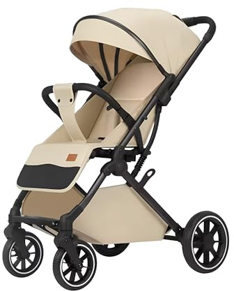 DAESOL PROFESSIONAL Stroller Pushchair for Toddlers & Newborns - Lightweight Foldable Travel Buggy, Compact Baby Pram with Reclining Seat, Safety Harness, Storage Basket & Shock-Absorbing Wheels