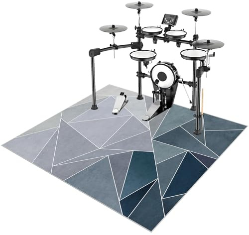 Schallschutzmatte Drum Teppich Schallschutz Akustik rutschfeste Schlagzeugteppich Trommelmatte für E Drum Schlagzeug Elektronisch Snare Teppich Snare Drum Rug Schalldicht Teppich 120 x 70 cm