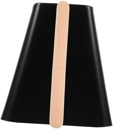 GALPADA Campanaccio in Metallo con Bastone Strumento Percussione Musicale per Principianti e Professionisti Suono Nitido per Eventi Sportivi e Pratica Musicale