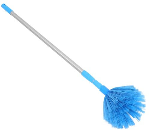 Gatuida Plumero Quitatelarañas Extensible 1,4 m De Color Azul Claro para Techos Altos, Fibra Ligera y Reutilizable, Limpiador Multiusos para Ventiladores y Polvo El Hogar