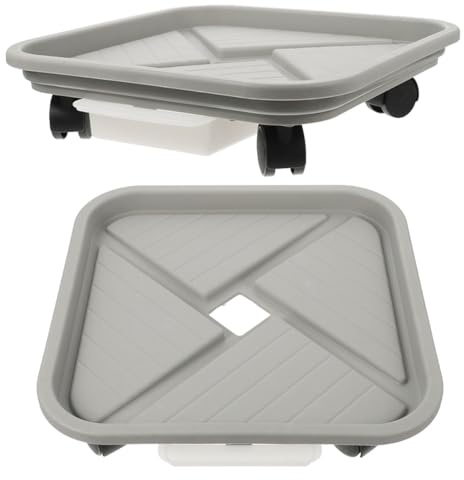 SEWACC Supporto per Piante Mobile 2 Pezzi con Ruote Girevoli a 360° Portavasi da Interno Resistente Fino a 25 kg Base a Rullo per Vasi Grandi Facile da Spostare in Casa
