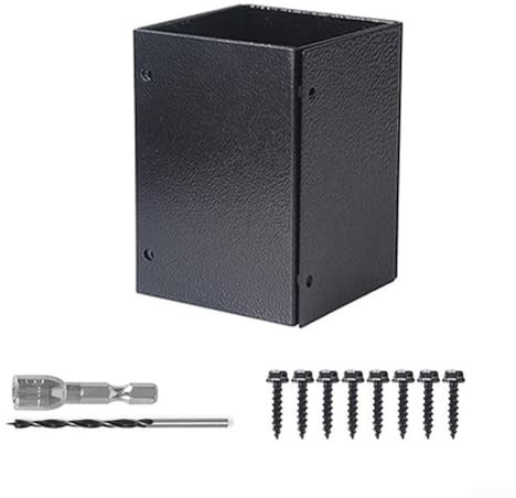 Yuanpgky Protection de colonne réglable conçue pour boîte aux lettres et poteaux de clôture avec construction en acier au carbone, revêtement anti-rouille, et quatre pièces en forme de L se