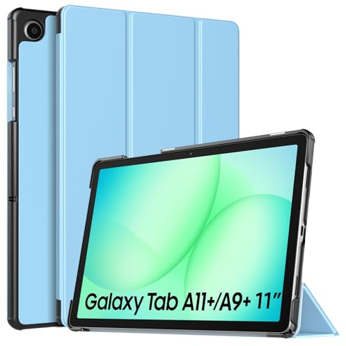 TiMOVO Funda para Samsung Galaxy Tab A11+/A11 Plus 11 2025, Azul Claro | Compatible con los modelos SM-X230/X236/X238, Ligera y Delgada, Soporte Triángulo Ajustable, Auto Activación/Suspensión