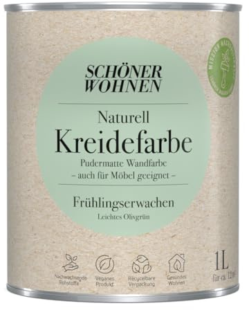 1L Schöner Wohnen Naturell Kreidefarbe Frühlingserwachen, Leichtes Olivgrün