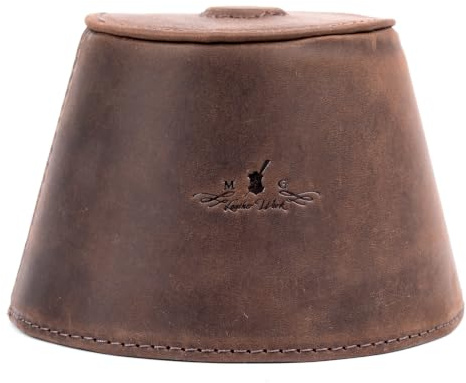 Trumpet magnetic mute, lightweight leather plunger mute for jazz and classical trumpeters MG Leather Work (Brown)