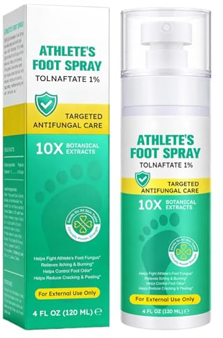 Spray Pie De Atleta Para Zapatos 120 ml Cuidado Del Enrojecimiento E | Spray Antipicor Podal Para Adultos Mujeres Hombres Corredores Vestuarios Viajes Hogar Gimnasio Salón Rutina