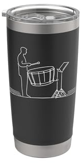 Timbales Linéaire Musicien Gobelet isotherme en acier inoxydable double paroi