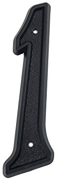 HASWARE 5,5 tums (139mm) husnummer Moderna dörrenummer Gatuadresser, svart ABS-plast (Svart, 1)