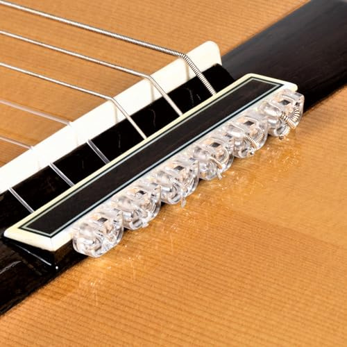 Klassikgitarren Stegperlen - Transparente Krawattenblöcke für Nylon & Carbon Saiten - Passend für Flamenco-Gitarren - Alba GB