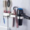 XILIMEN Support Seche Cheveux, Porte Seche Cheveux et Lisseur sans percage, Porte Sèche Cheveux avec Range-Câbles et 2 Compartiments de Rangement, Acier inoxydable Porte Seche Cheveux Mural