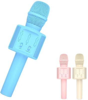 DRSYXCS Microfono per bambini Microfono karaoke senza fili portatile portatile altoparlante microfono Bluetooth con cambio di voce cantare giocattoli per ragazzi ragazze adulti Natale regalo