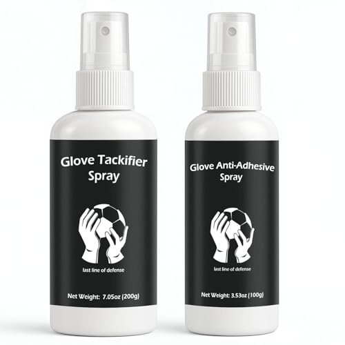 WAN2TLK Kit de spray pour gants de gardien de but - Contient un spray de 200 ml + 100 ml de nettoyant pour gants de gardien de but - Pour tous les gants de gardien de but