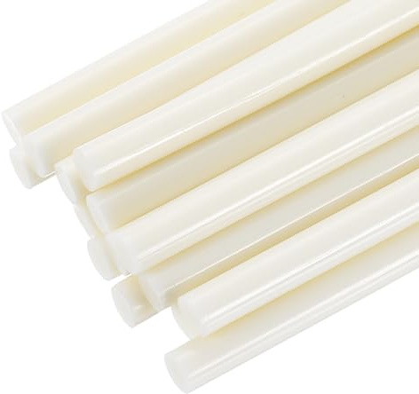 sourcing map 32 Pcs Mini Hot Glue Sticks, 0.28 Dia x 3.94 Long EVA Glue Gun Sticks, White Mini Hot Melt Glue Sticks for DIY Craft Sticky Projects
