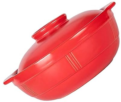 Didiseaon Casseruola in Terracotta Pentola Per Zuppa e Pollo Brasato Pentola Per Stufato Design Ergonomico Materiale Qualità Per Cottura Uniforme e Sicura