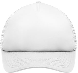 noTrash2003 Trucker Mesh Baseball Cap Truckerhat Unisex En storlek och barnmodeller Basecap Baseballkeps 30 färger enfärgad tvåfärgad polyester bomull – barn, Vit – barn, one size