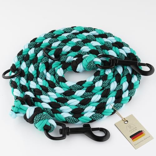 Tailoir Guinzaglio per Cani 2 Metri - Guinzaglio Cane Addestramento Regolabile, Lunghina Mani Libere per Cani Taglia Piccola e Grande, Corda con Doppio Moschettone, Accessori Cane Resistente Blu, Dog