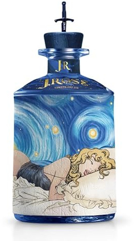 J. Rose JR80 Edizione Limitata Milo Manara, Liquore in Bottiglia Artistica, Collezione Speciale limited edition Bottiglia Con Sottobottiglia Luminoso