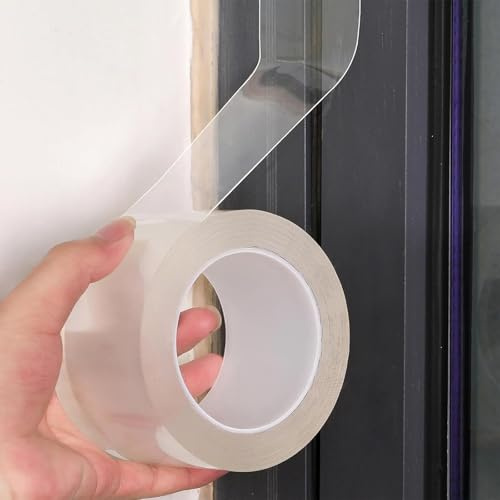 Nastro Sigillante Impermeabile Isolante, Impermeabile Trasparente Striscia, Nastro Paraspifferi Resistente Alle Intemperie per l'Isolamento di Porte e Finestre, Senza Residui, 3cmx10m