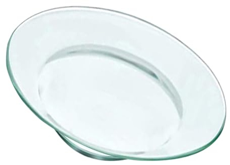 HOMSFOU Plato Calentador de Cera de Vidrio Redondo Reutilizable para Quemador de Fragancias Función Versátil y Diseño Resistente para Uso en Aromaterapia