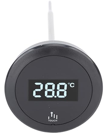 Thermomètre Digital à Écran Tactile IP65, Sonde en Acier Inoxydable, Précision 0,1°C, Rétroéclairage Économique - Mesure Fiable pour Café, Lait et Casseroles