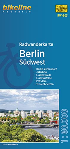 Radwanderkarte Berlin Südwest (RW-B03): Berlin-Zehlendorf – Jüterbog – Luckenwalde – Ludwigsfelde – Potsdam – Treuenbrietzen, 1:60.000, ... mit UTM-Netz (bikeline Radwanderkarte)