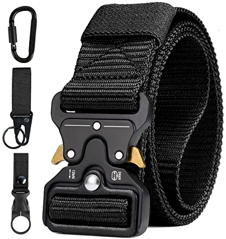AivaToba Ceinture Hommes Tactique, Ceintures de Travail en Nylon Robustes de Style Militaire avec Boucle en Métal à Dégagement Rapide.