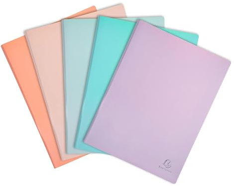Exacompta 12 Sichtbücher Aquarel A4 40 Hüllen Pastellfarben sortiert