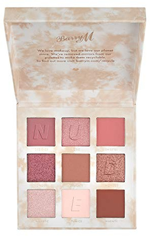 Barry M Cosmetics Nude And Neutral Eyeshadow Palette - 9 Natural Shades In Matte & Shimmer Highly Pigmented Subtle Colours, powder