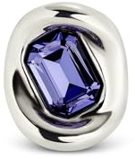 UNOde50 Anello in argento Sterling, con cristallo viola, Design creativo fatto a mano, scatola con lucchetto rosso