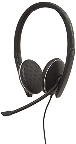 Sennheiser SC 165 USB (508317) - Double-Sided (Binaural) Headset for Business Professionals | with HD Stereo Sound, Noise-Cancelling Microphone, & USB Connector (Black) (Renewed)