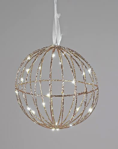 formano Hängende Dekokugel in 20 cm Gold (20 cm, Metall, Weihnachten)