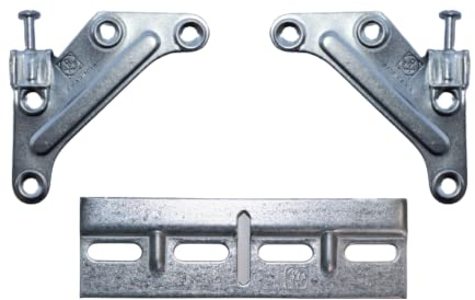 Evotrade Kit Attaccaglia DX+SX Gancio Regolabile Per Appendere Mobili Pensili o Specchiere - Piastrine per il fissaggio a muro incluse