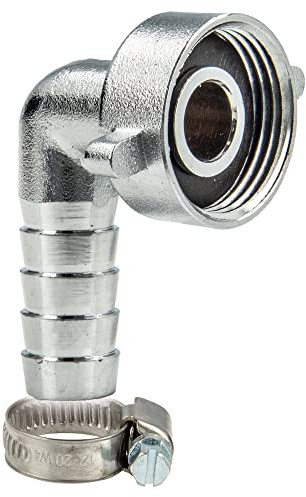 tecuro Schlauchverschraubung mit 3/4 Zoll ÜWM x 90° Tülle Ø 11 mm, inkl. Schelle W4 10-16 mm