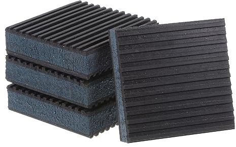 QUARKZMAN 4Stk Gummi Anti-Vibrationspads Vibrationsdämpfer 3 x 3 x 7/8 Isolationspad Vibrationsisolationspads Gerippte Matten mit EVA-Mitte für Waschmaschine Luftkompressen Laufband