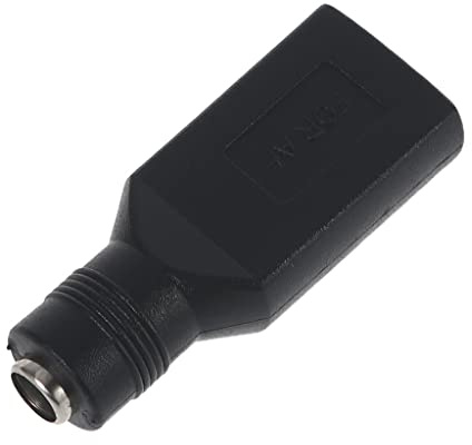 BYUTFA USB 2.0 A Buchse auf DC 5,5 x 2,1 mm Hohlstecker-Netzteil für DC-Buchse für Notebook-Computer, Power Ban