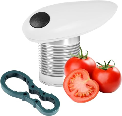 Electric Tin Can Opener, Automatic Handsfree Cordless One Touch Tin Opener for Clean Fast and Effortless Opening, Safe & Easy for Kitchen,Chefs, Restaurant, Women, Arthritis and Seniors